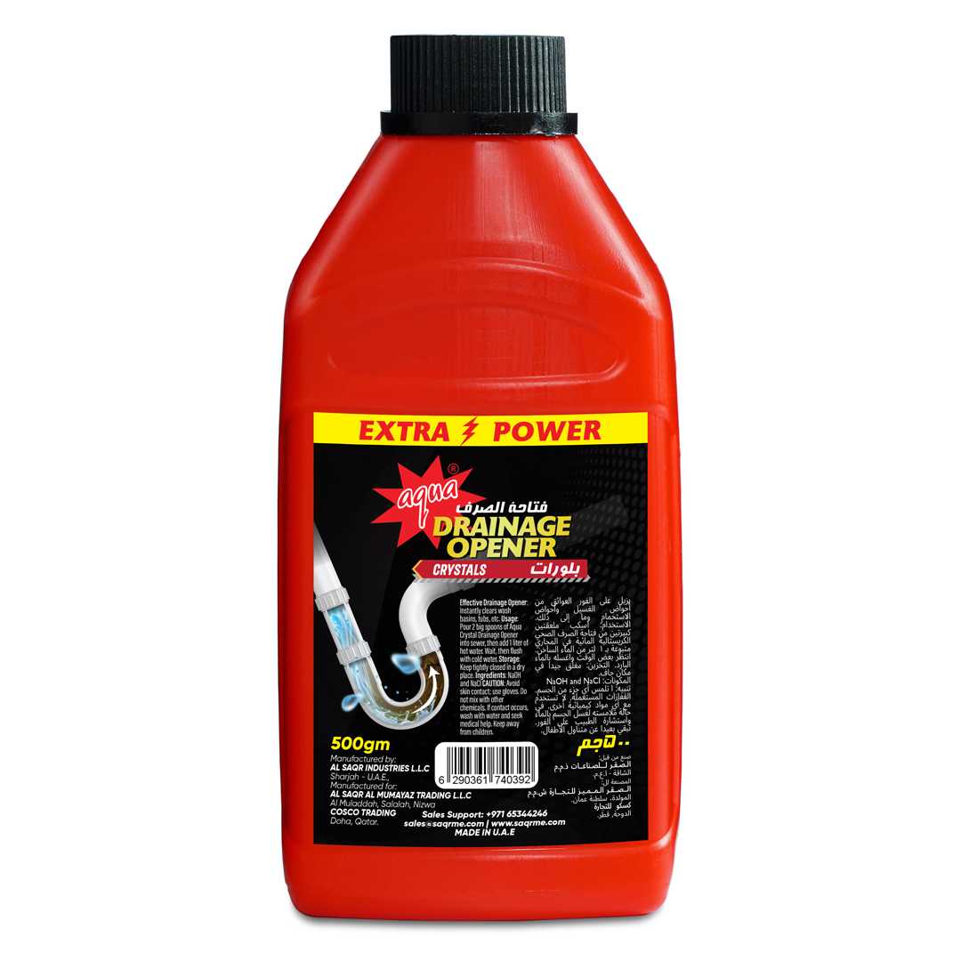 Aqua Drainage Opener Efficient Solution for Clogged Drains 500 Gram