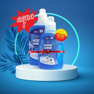 Aqua Shine Blue Breeze liquid laundry detergent.